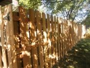 6\' high Western Red Cedar Shadowbox Fence