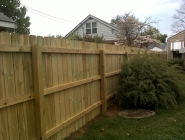 6\' high Pressure Treated Dog Ear Privacy Fence